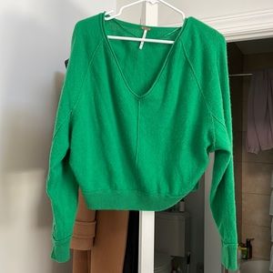 Free People Kelly Green Cashmere Sweater
